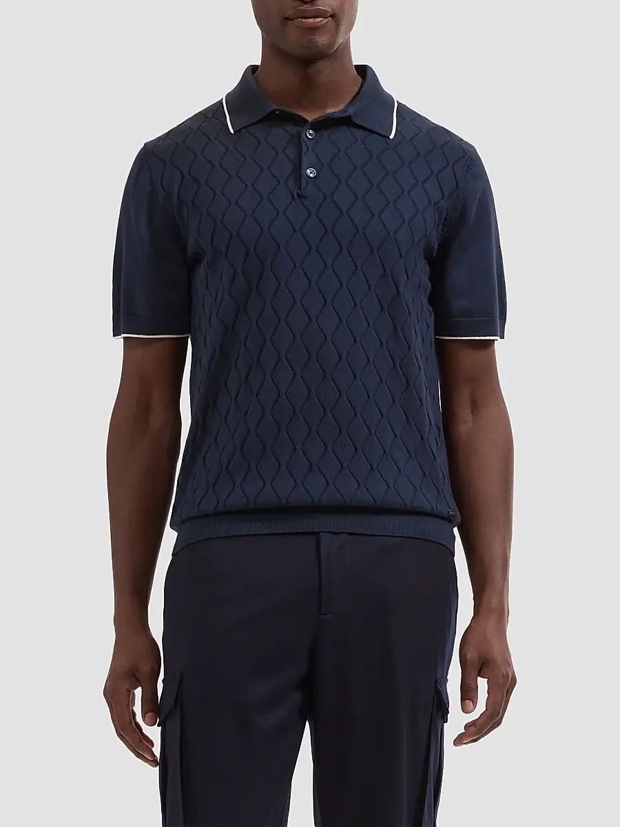 Bugatchi Men's Argyle-Stitched Polo Sweater | Thumbnail 4 Bugatchi Men's Argyle-Stitched Polo Sweater | Thumbnail 4
