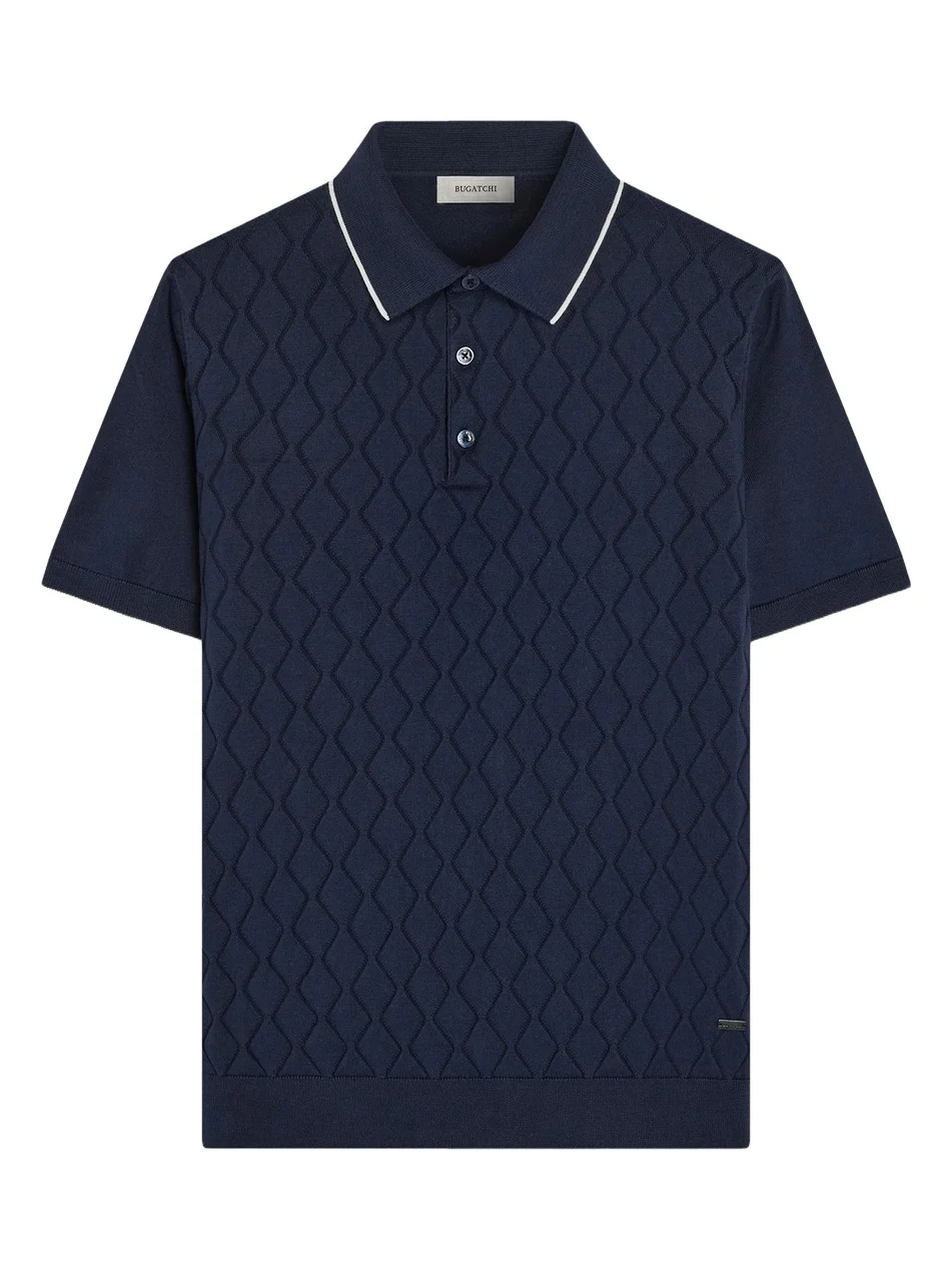 Bugatchi Men's Argyle-Stitched Polo Sweater | Thumbnail 1 Bugatchi Men's Argyle-Stitched Polo Sweater | Thumbnail 1