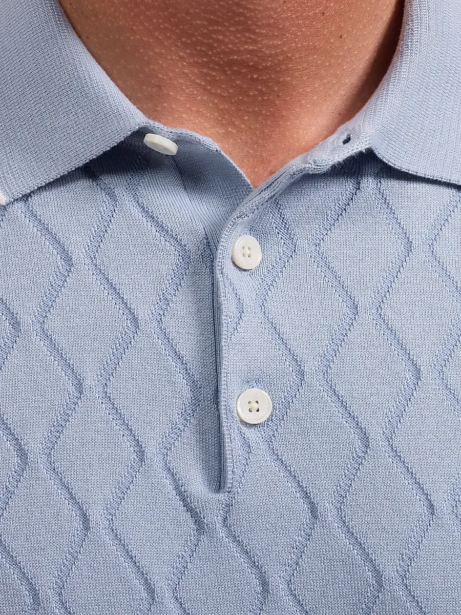 Bugatchi Men's Argyle-Stitched Polo Sweater | Thumbnail 5 Bugatchi Men's Argyle-Stitched Polo Sweater | Thumbnail 5