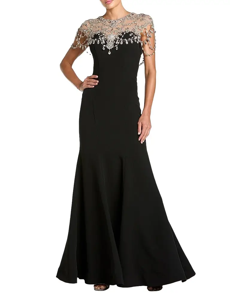 Mac Duggal Women's Embellished Crepe Mermaid Gown
