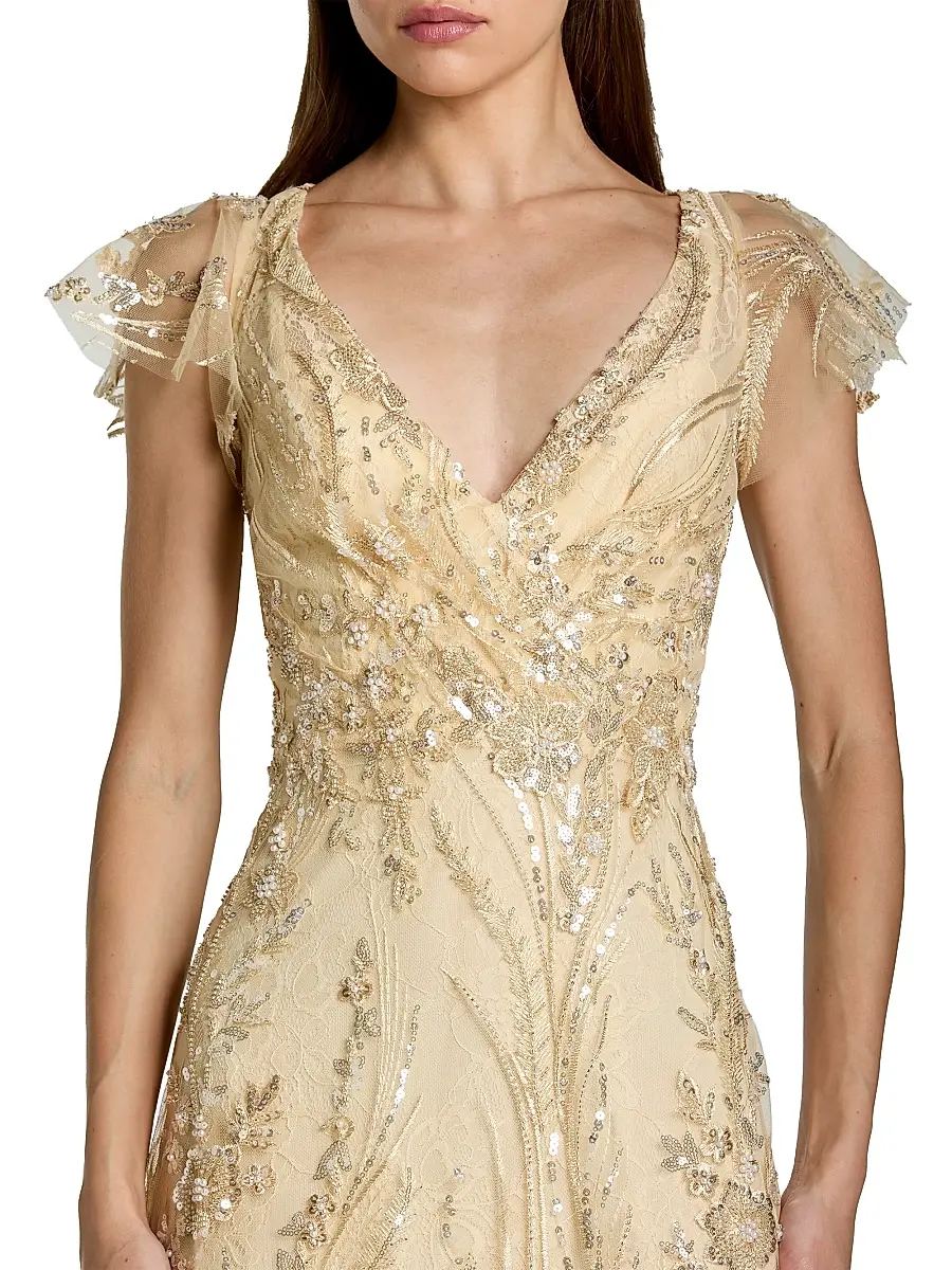 Mac Duggal Women's Embroidered Sequined Gown | Thumbnail 3 Mac Duggal Women's Embroidered Sequined Gown | Thumbnail 3