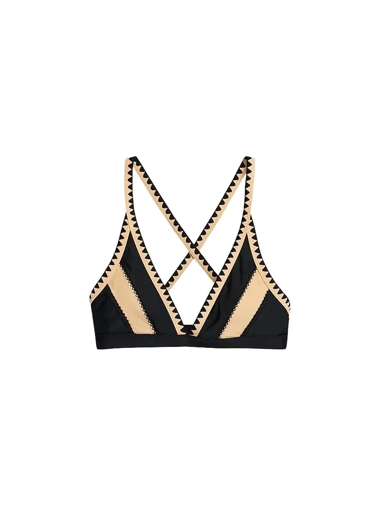 Ramy Brook Women's Kara Bikini Top - Black Colorblock | Image 1 Ramy Brook Women's Kara Bikini Top - Black Colorblock | Image 1