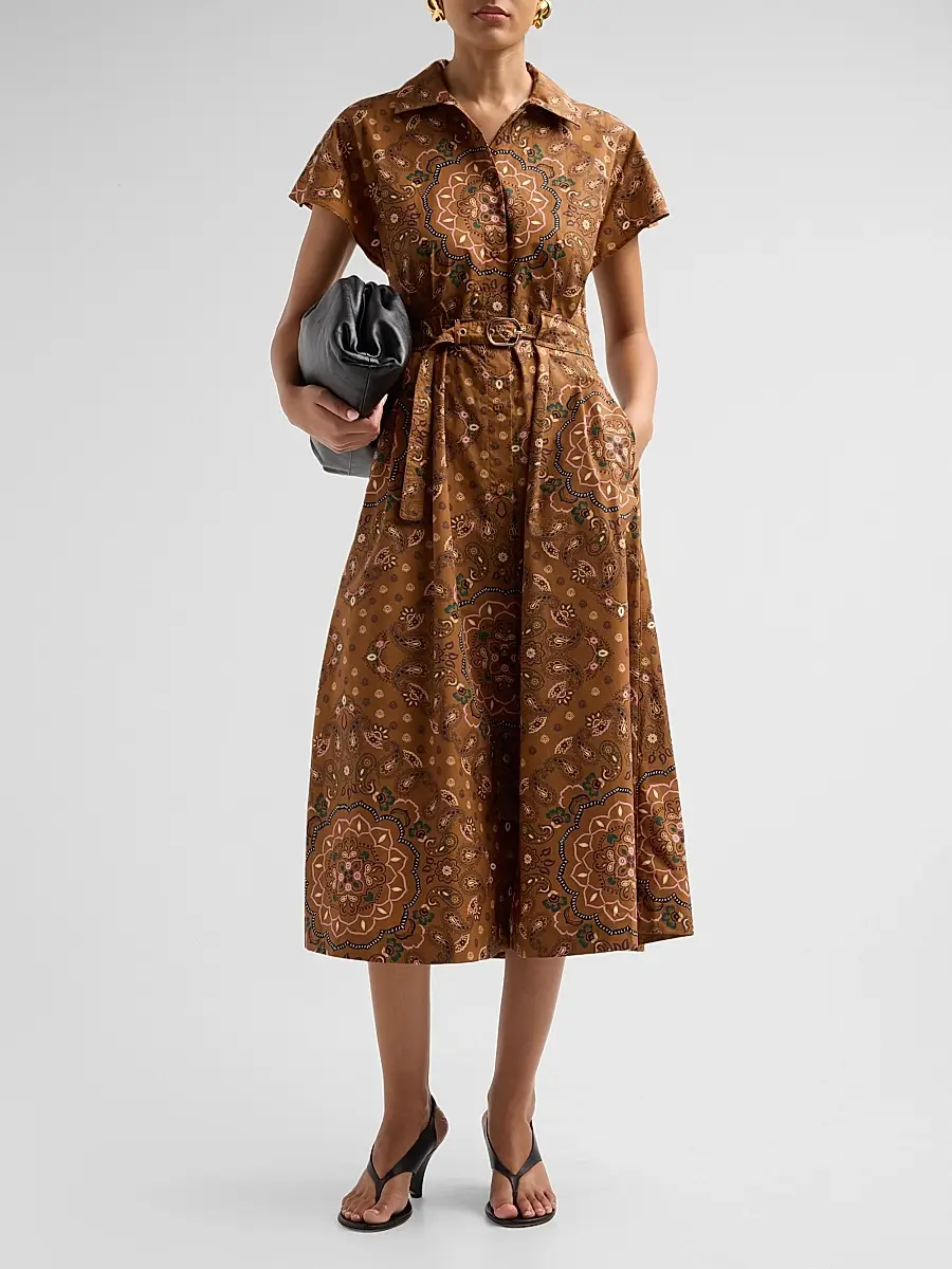 Cara Cara Women's Sawyer Floral Cotton Poplin Midi Shirtdress | Thumbnail 2