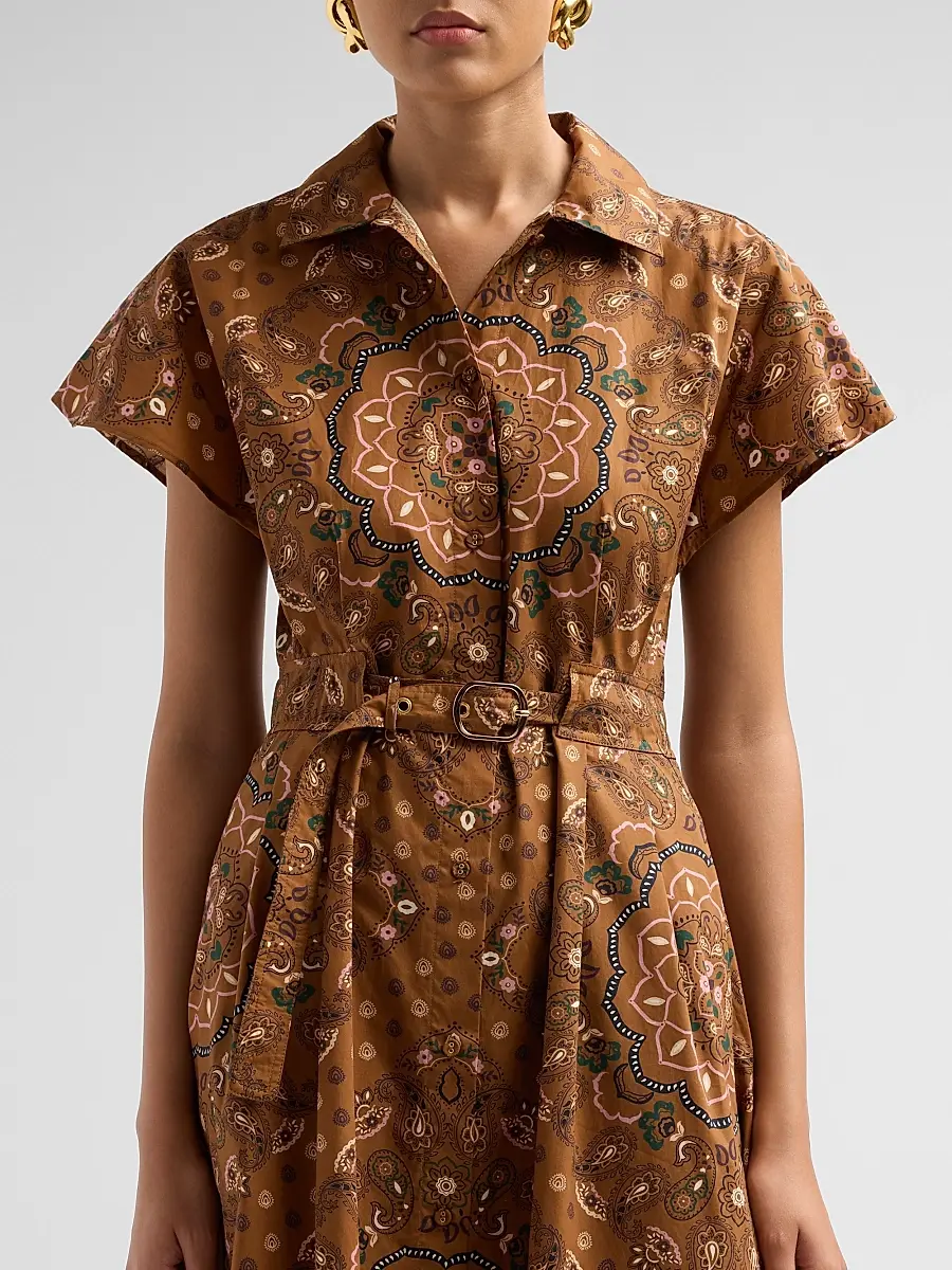 Cara Cara Women's Sawyer Floral Cotton Poplin Midi Shirtdress | Thumbnail 5