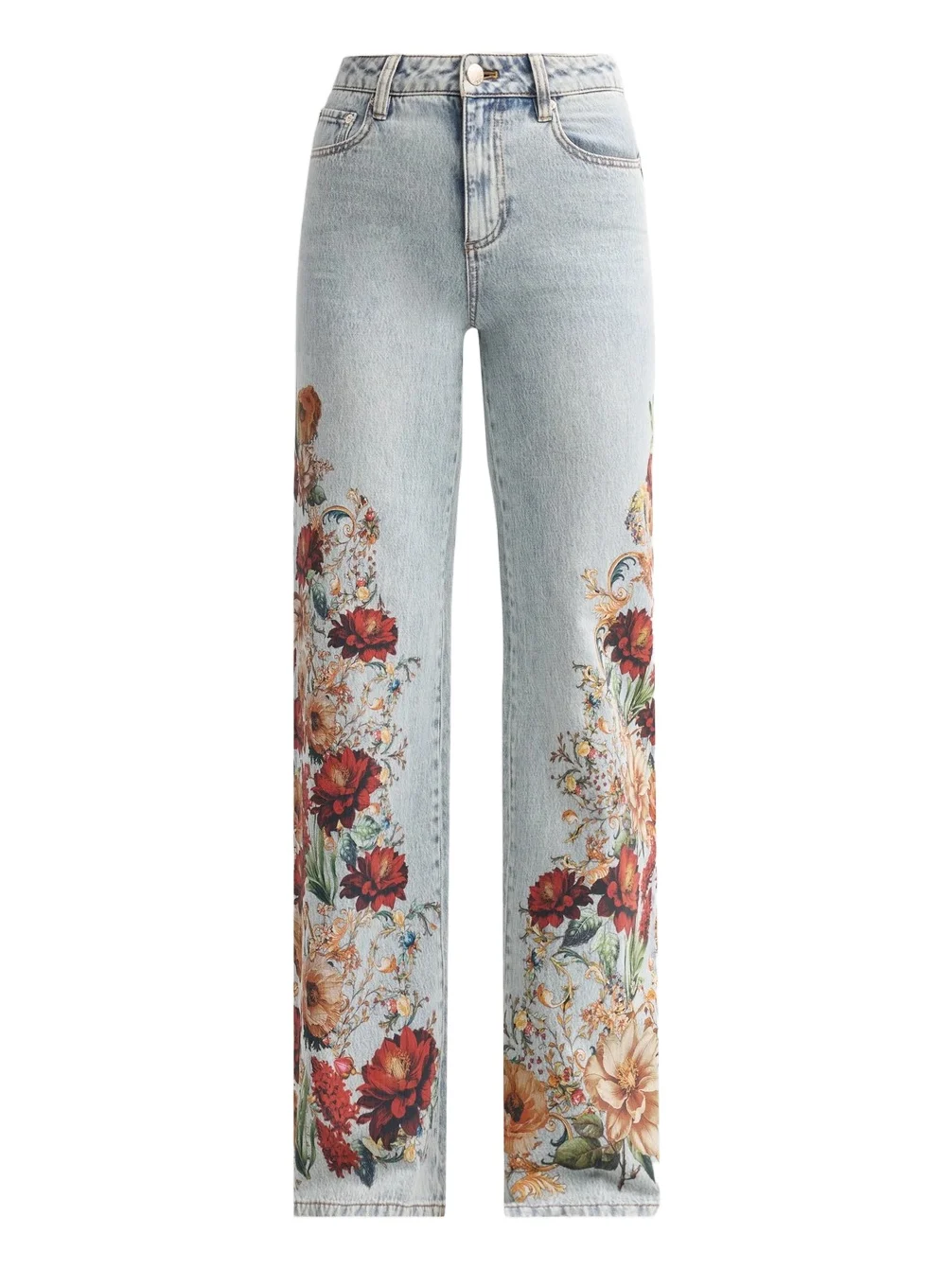 Women's Chic Floral High-Rise Jeans Women's Chic Floral High-Rise Jeans