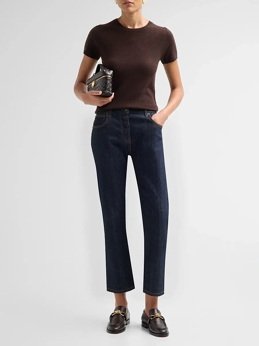 Staud Women's Easy Cashmere Crewneck T-Shirt | Thumbnail 2