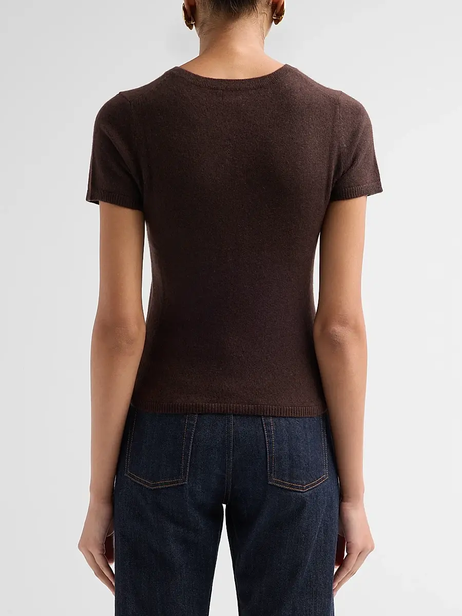 Staud Women's Easy Cashmere Crewneck T-Shirt | Thumbnail 3