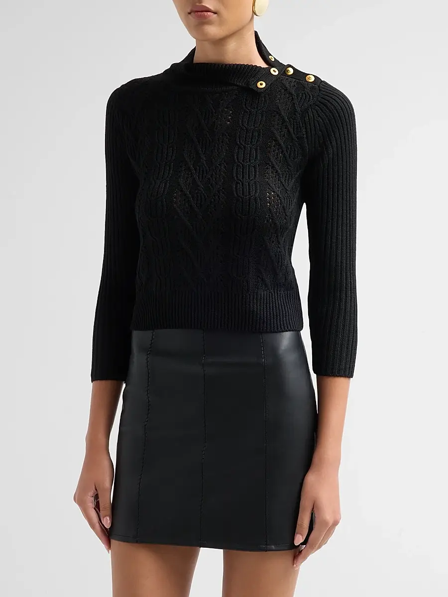 L'Agence Women's Kamdyn Cable-Knit Sweater | Thumbnail 4 L'Agence Women's Kamdyn Cable-Knit Sweater | Thumbnail 4