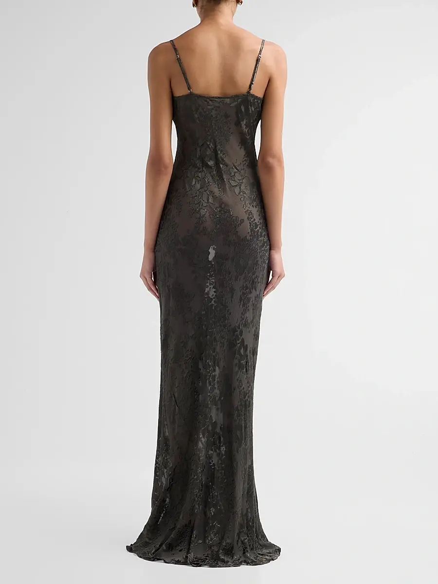 L'Agence Women's Christine Sheer Floral Burnout Maxi Dress | Thumbnail 3 L'Agence Women's Christine Sheer Floral Burnout Maxi Dress | Thumbnail 3
