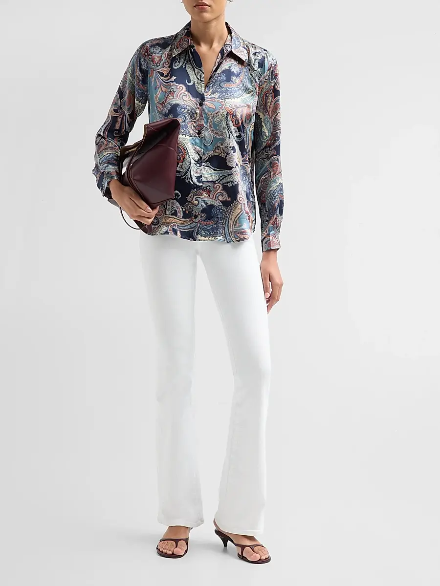 L'Agence Women's Tyler Paisley Silk Blouse | Thumbnail 2 L'Agence Women's Tyler Paisley Silk Blouse | Thumbnail 2