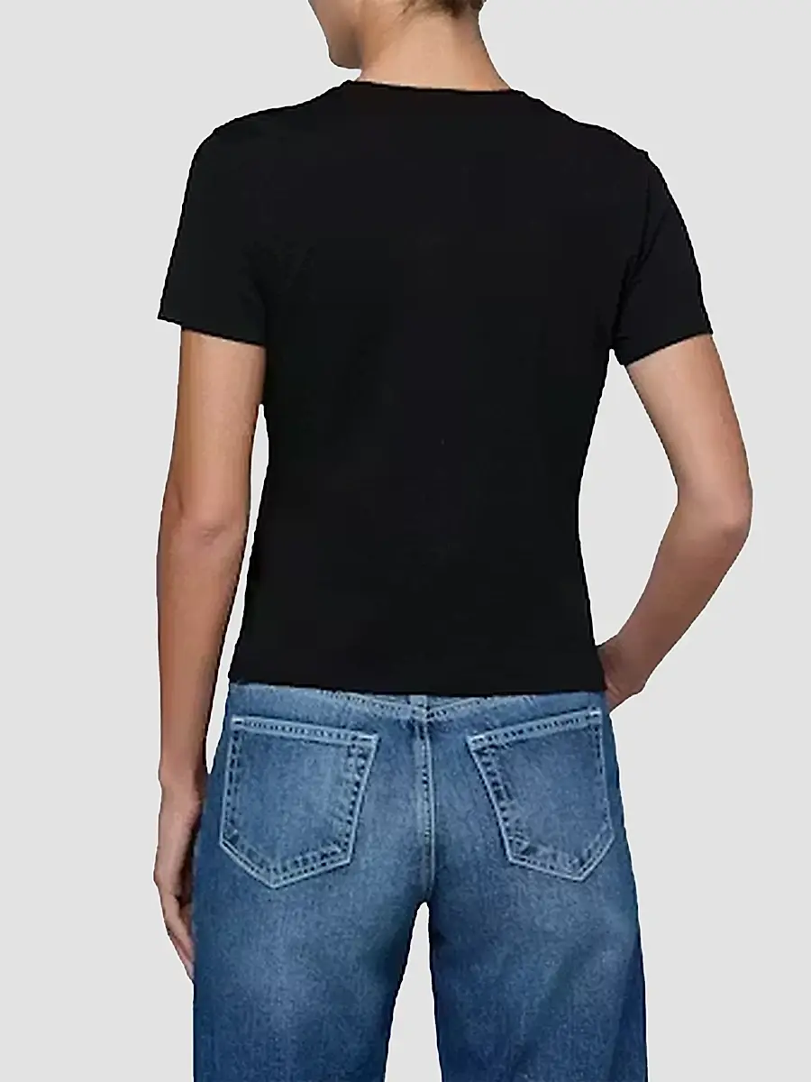 L'Agence Women's Aileen Cotton Crewneck T-Shirt | Thumbnail 3