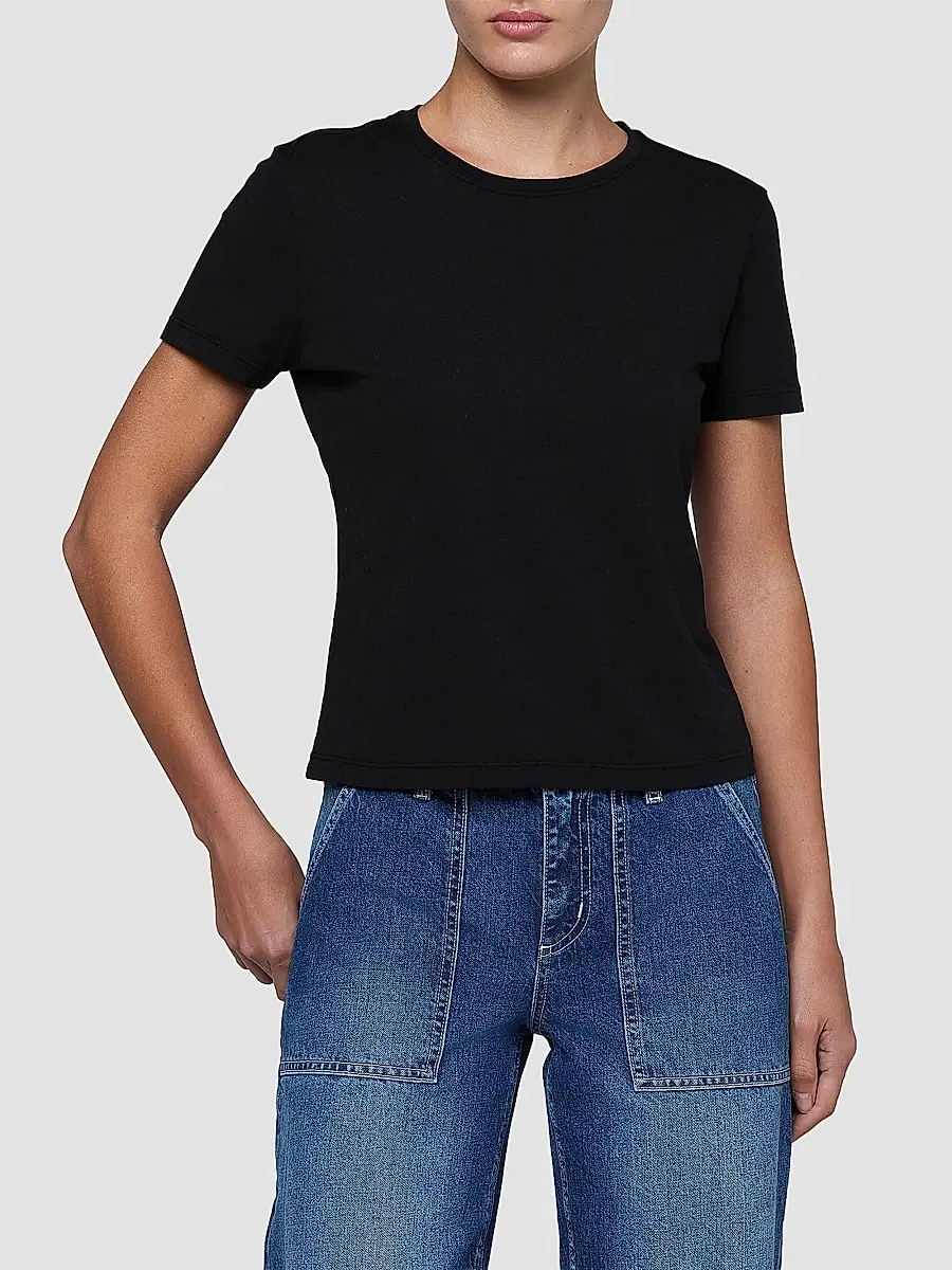 L'Agence Women's Aileen Cotton Crewneck T-Shirt | Thumbnail 4