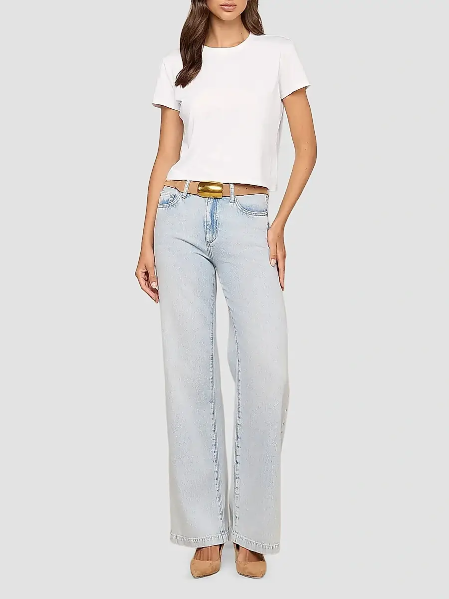 L'Agence Women's Aileen Cotton Crewneck T-Shirt | Thumbnail 2 L'Agence Women's Aileen Cotton Crewneck T-Shirt | Thumbnail 2