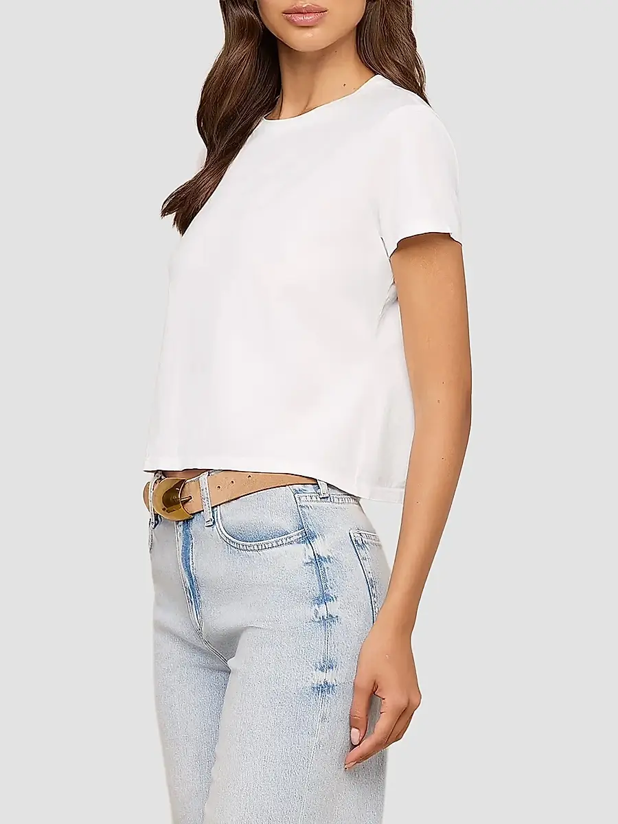 L'Agence Women's Aileen Cotton Crewneck T-Shirt | Thumbnail 5 L'Agence Women's Aileen Cotton Crewneck T-Shirt | Thumbnail 5