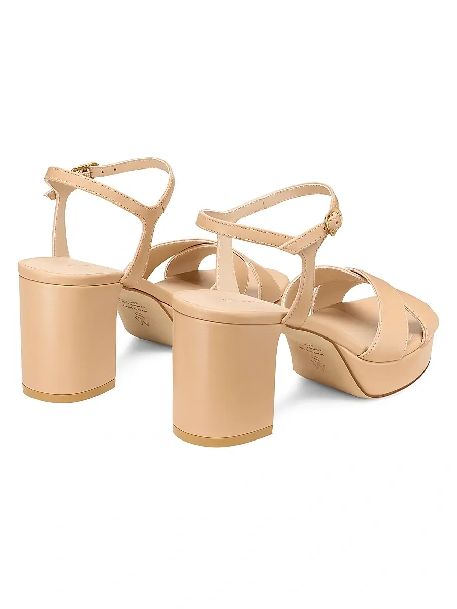 Stuart Weitzman Women's Dayna 80MM Leather Platform Sandals | Thumbnail 3 Stuart Weitzman Women's Dayna 80MM Leather Platform Sandals | Thumbnail 3