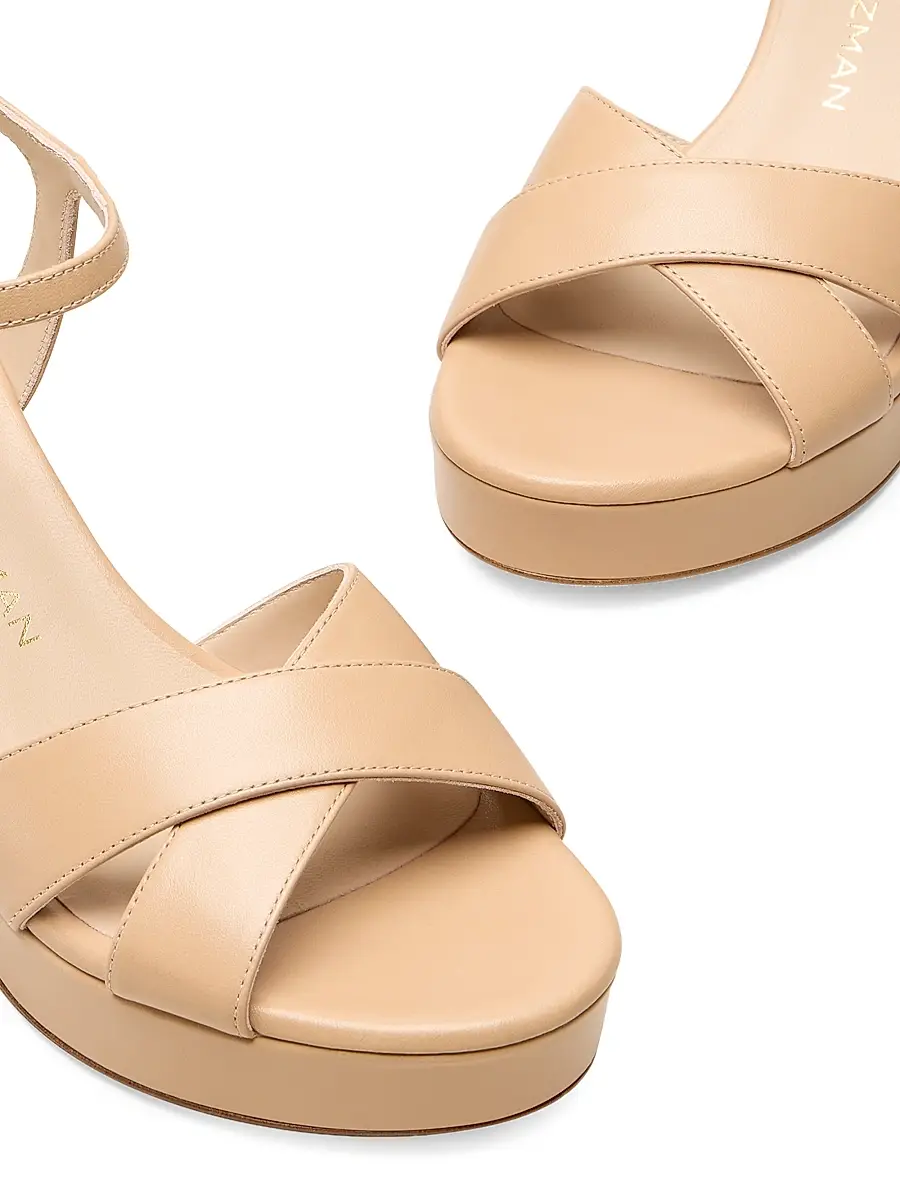 Stuart Weitzman Women's Dayna 80MM Leather Platform Sandals | Thumbnail 4 Stuart Weitzman Women's Dayna 80MM Leather Platform Sandals | Thumbnail 4