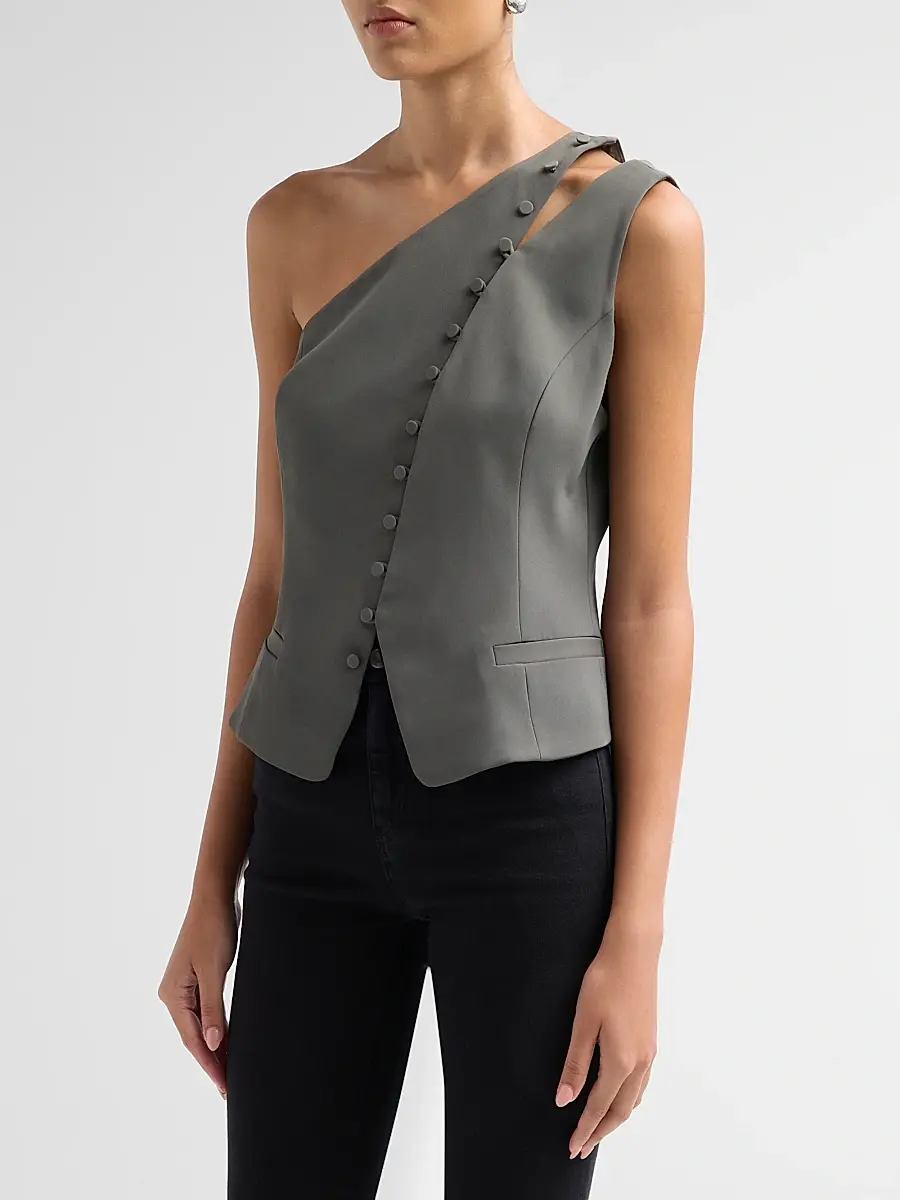 L'Agence Women's Zinnia One-Shoulder Vest | Thumbnail 4