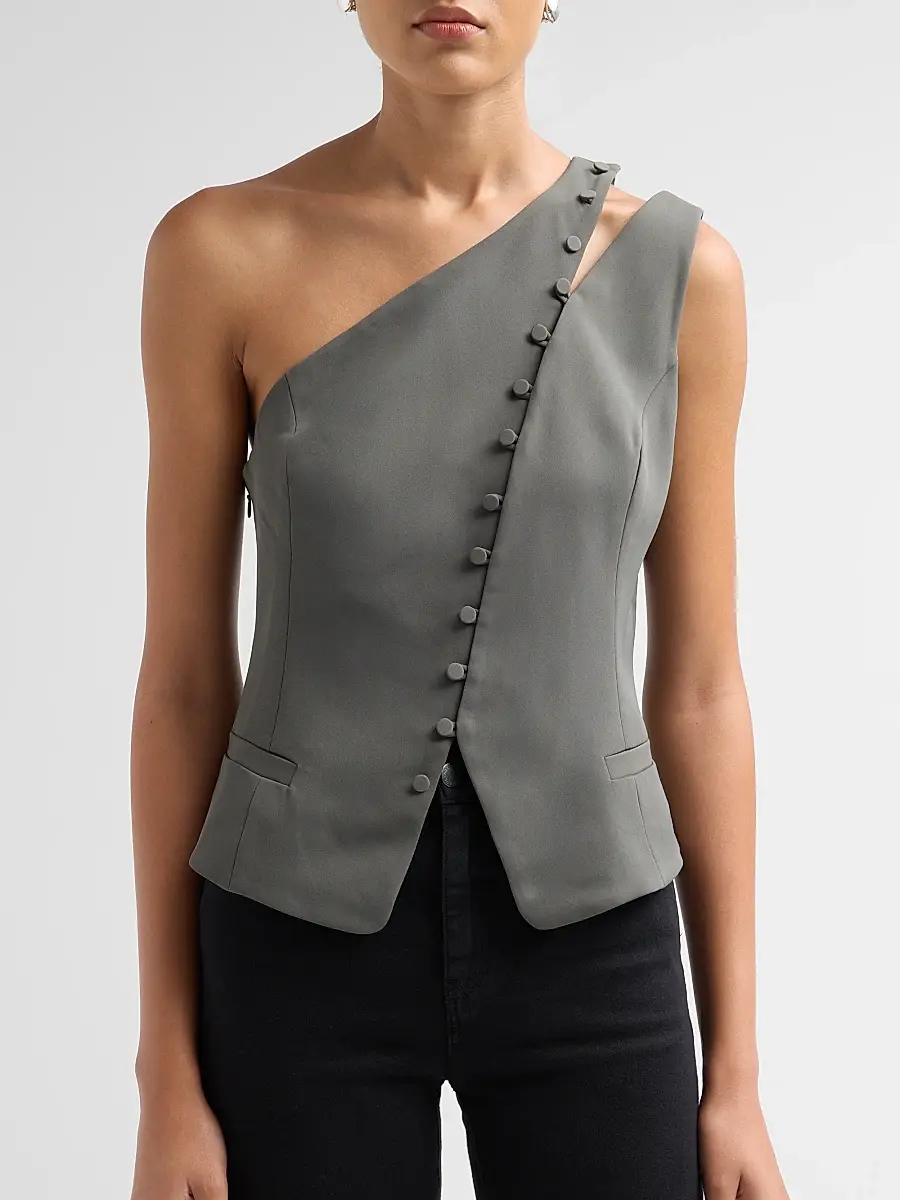 L'Agence Women's Zinnia One-Shoulder Vest | Thumbnail 5