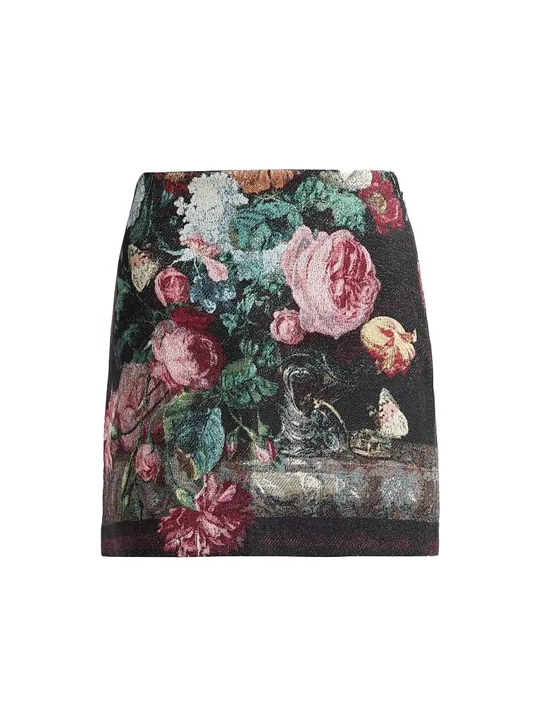 L'Agence Women's Marseille Floral Knit Mini Skirt