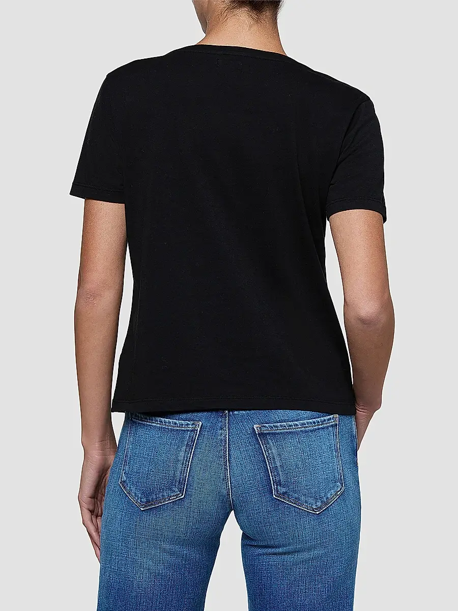 L'Agence Women's Brianna V-Neck Relaxed T-Shirt | Thumbnail 3