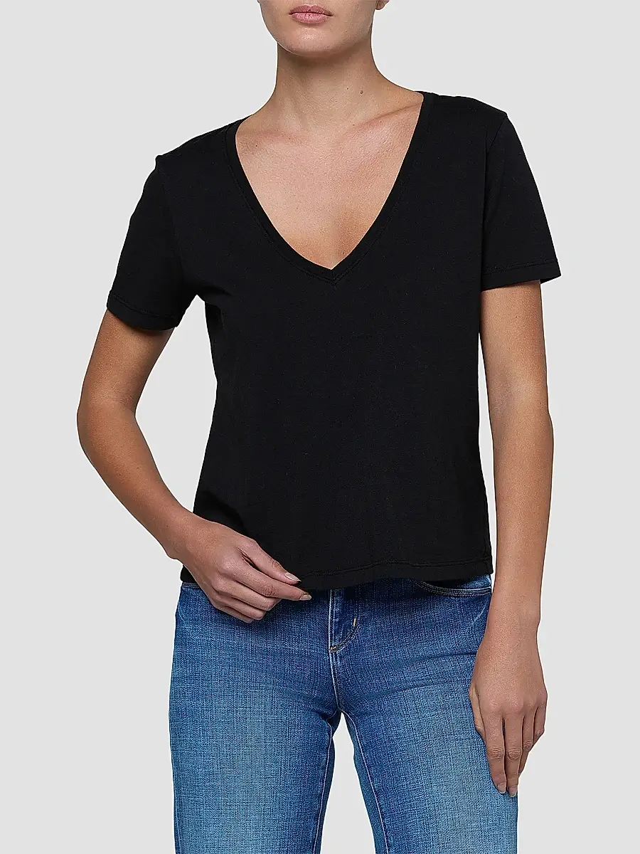 L'Agence Women's Brianna V-Neck Relaxed T-Shirt | Thumbnail 4