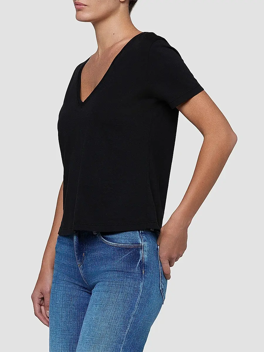 L'Agence Women's Brianna V-Neck Relaxed T-Shirt | Thumbnail 5