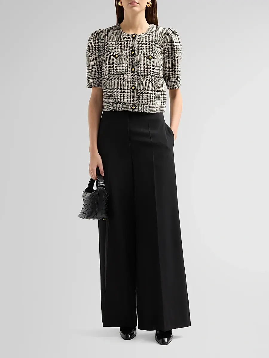 L'Agence Women's Allegra Short-Sleeve Cropped Jacket | Thumbnail 2