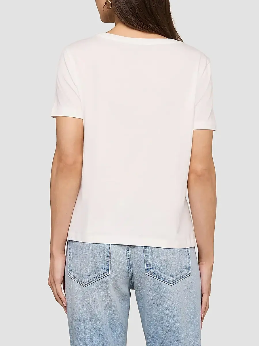 L'Agence Women's Brianna V-Neck Relaxed T-Shirt | Thumbnail 3