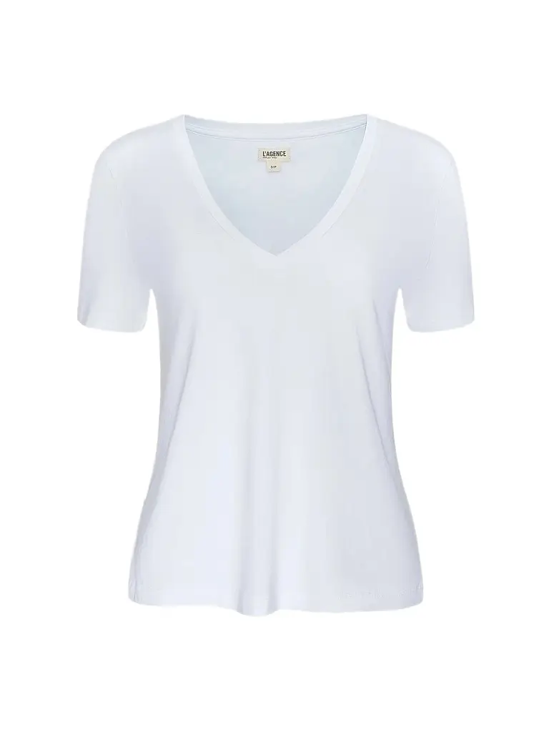 L'Agence Women's Brianna V-Neck Relaxed T-Shirt