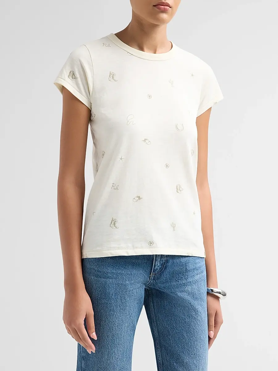 rag & bone Women's All Over Rodeo T-Shirt | Thumbnail 4 rag & bone Women's All Over Rodeo T-Shirt | Thumbnail 4