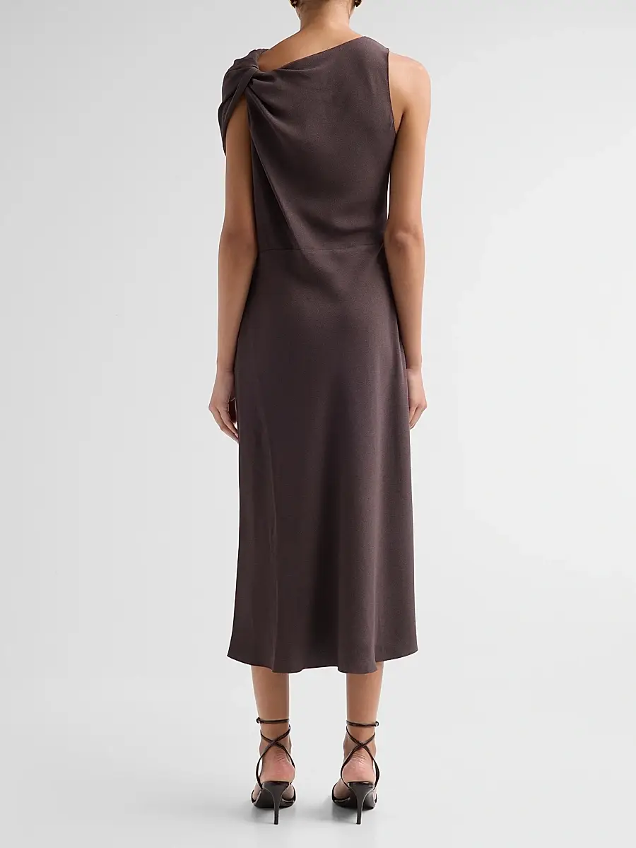 Theory Women's Twisted Shoulder Midi Dress | Thumbnail 3
