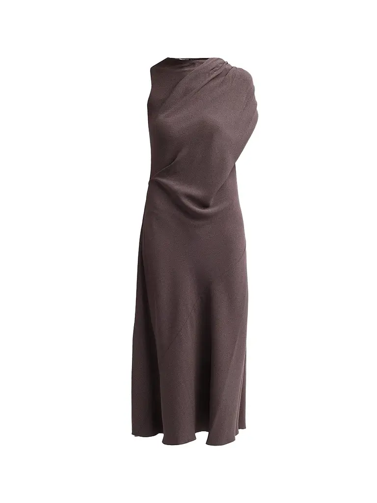 Theory Women's Twisted Shoulder Midi Dress