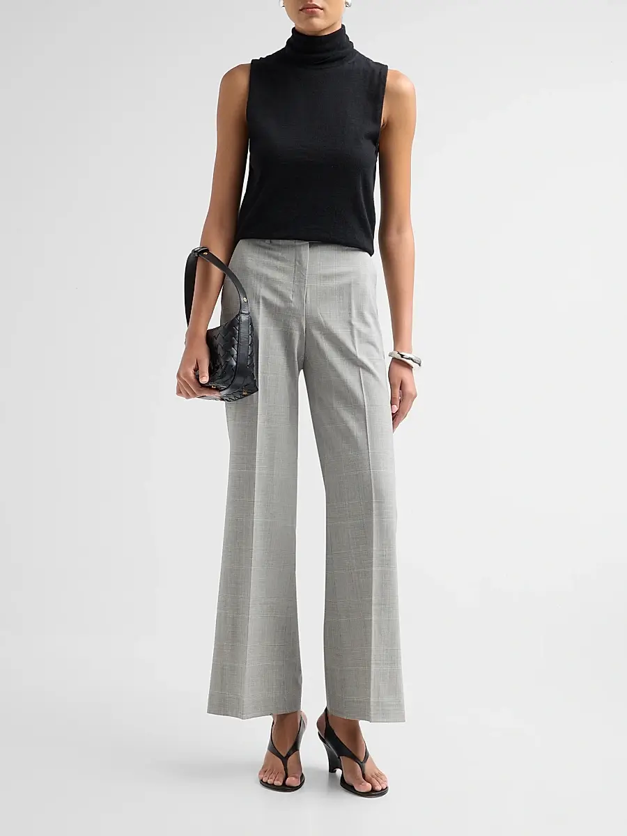 Theory Women's Fluid Flare High-Rise Pants | Thumbnail 2 Theory Women's Fluid Flare High-Rise Pants | Thumbnail 2