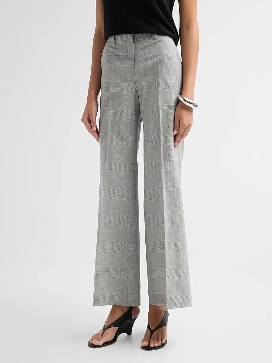 Theory Women's Fluid Flare High-Rise Pants | Thumbnail 4 Theory Women's Fluid Flare High-Rise Pants | Thumbnail 4