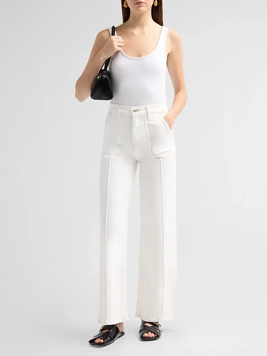 Frame Women's Le Slim Palazzo Pintuck Pocket Jeans | Thumbnail 2