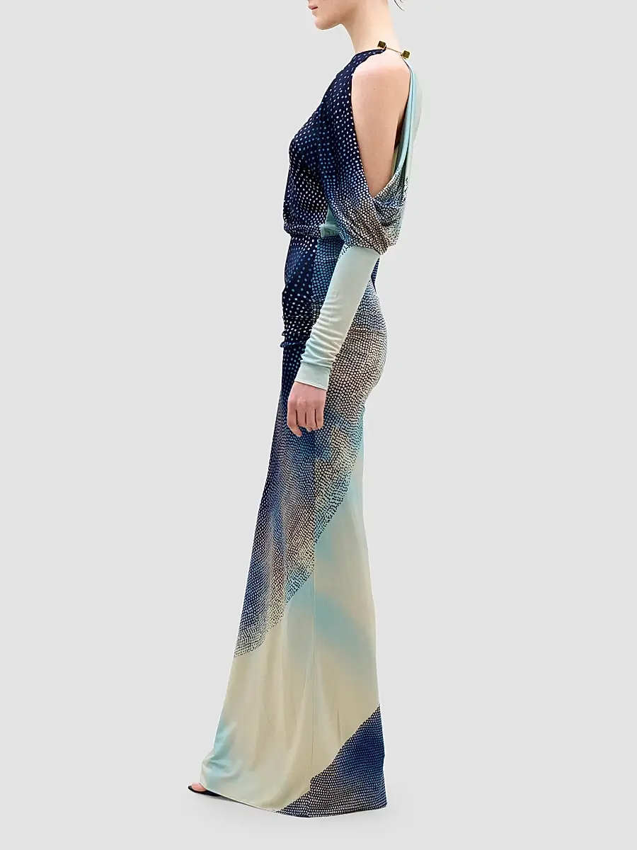 Silvia Tcherassi Women's Zaid Printed Jersey Maxi Dress | Thumbnail 3 Silvia Tcherassi Women's Zaid Printed Jersey Maxi Dress | Thumbnail 3