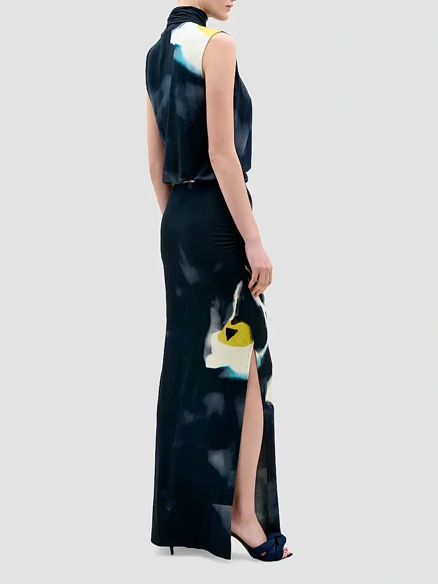 Silvia Tcherassi Women's Cody Floral Draped Maxi Dress | Thumbnail 3 Silvia Tcherassi Women's Cody Floral Draped Maxi Dress | Thumbnail 3