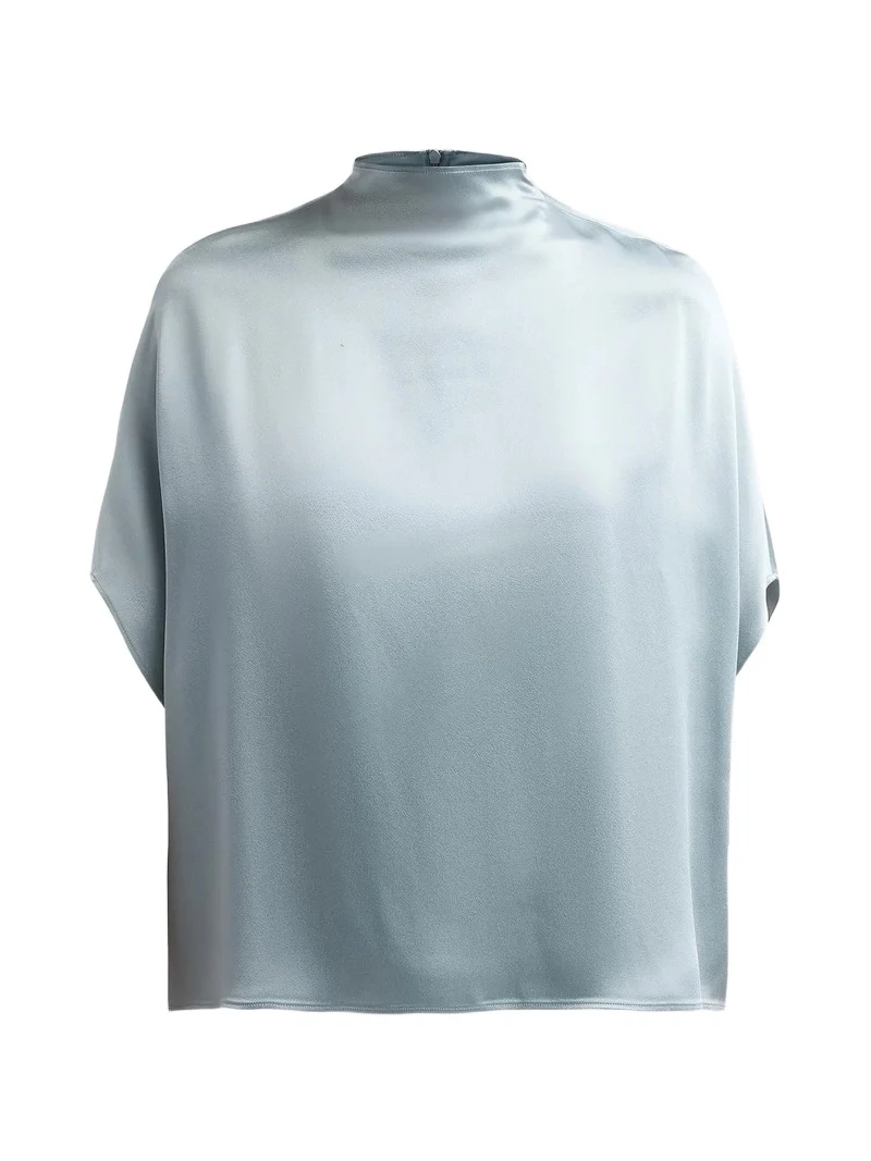 Women's Satin Mock Turtleneck Blouse Women's Satin Mock Turtleneck Blouse