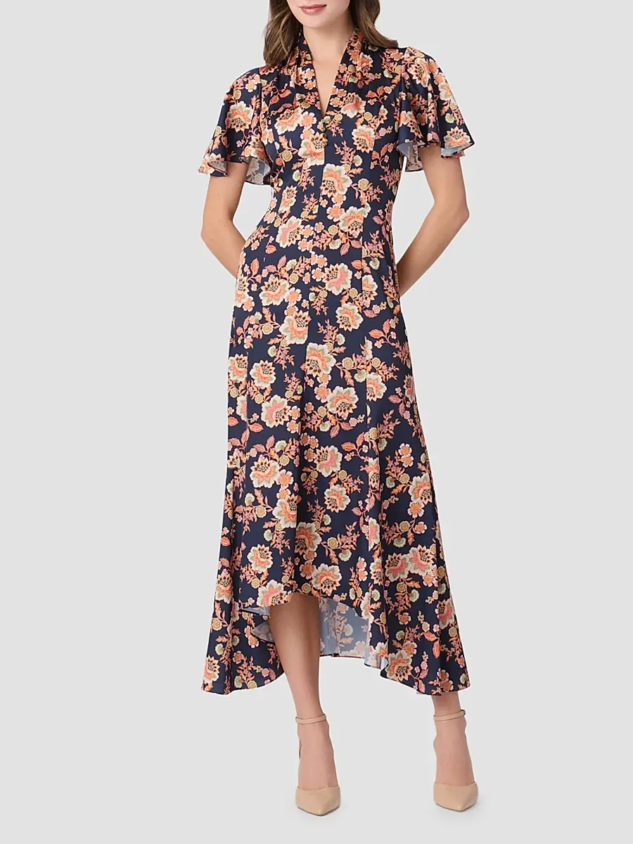 Shoshanna Women's Cinnie Floral Slip Midi Shirtdress | Thumbnail 2 Shoshanna Women's Cinnie Floral Slip Midi Shirtdress | Thumbnail 2