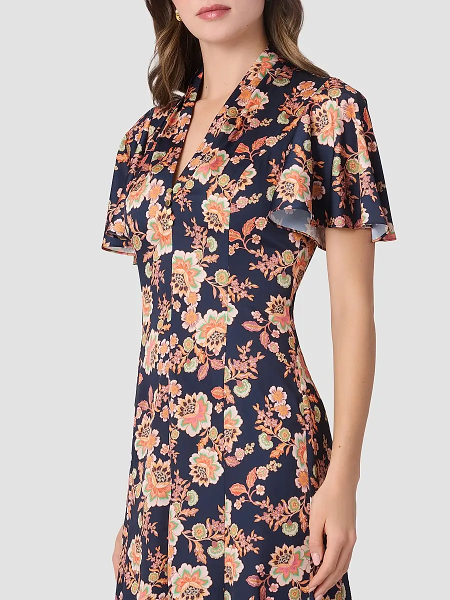 Shoshanna Women's Cinnie Floral Slip Midi Shirtdress | Thumbnail 4 Shoshanna Women's Cinnie Floral Slip Midi Shirtdress | Thumbnail 4