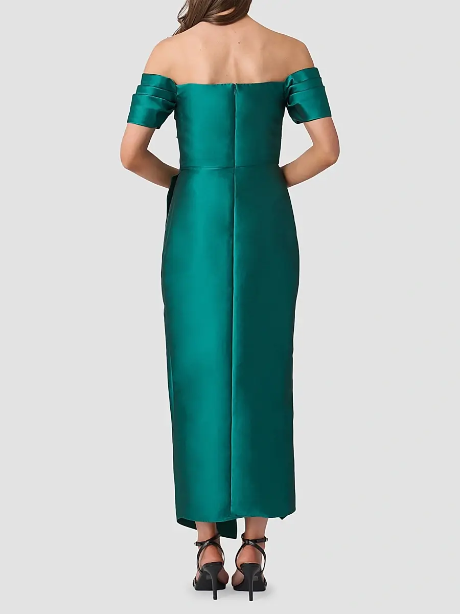 Shoshanna Women's Crowley Satin Off-the-Shoulder Cocktail Dress | Thumbnail 3 Shoshanna Women's Crowley Satin Off-the-Shoulder Cocktail Dress | Thumbnail 3