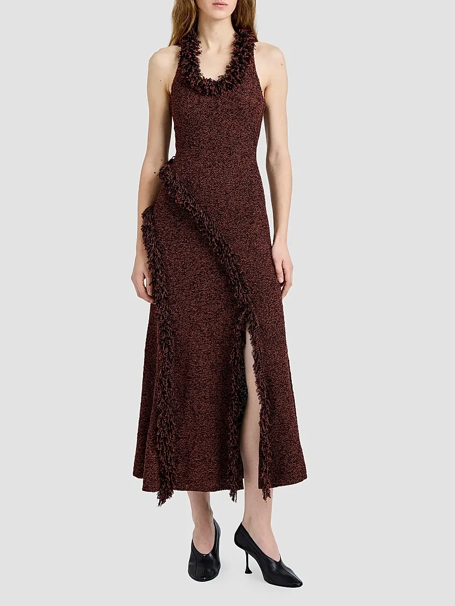 Proenza Schouler Women's Nilo Chenille Wool Midi Dress | Thumbnail 2 Proenza Schouler Women's Nilo Chenille Wool Midi Dress | Thumbnail 2