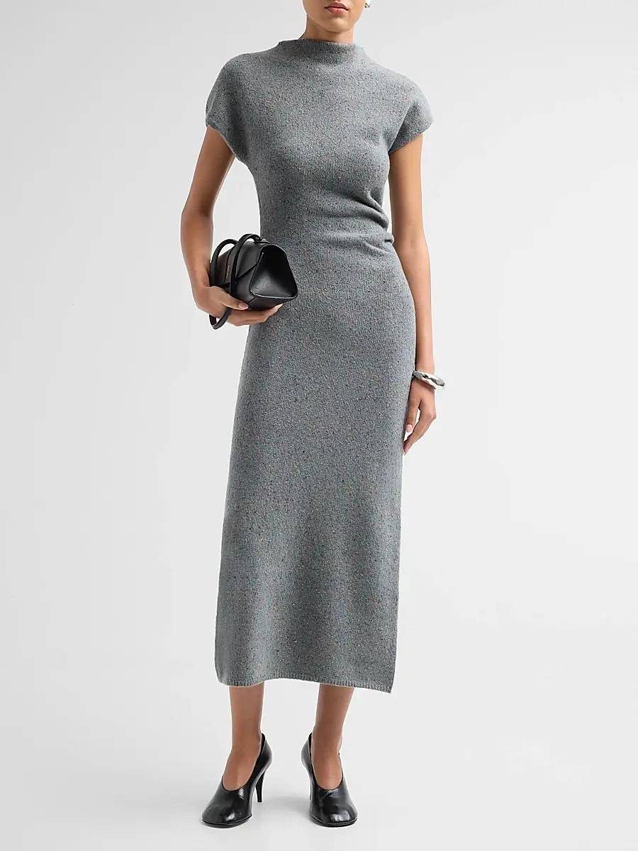 Proenza Schouler Women's Abie Donegal-Knit Wool Midi Dress | Thumbnail 2 Proenza Schouler Women's Abie Donegal-Knit Wool Midi Dress | Thumbnail 2