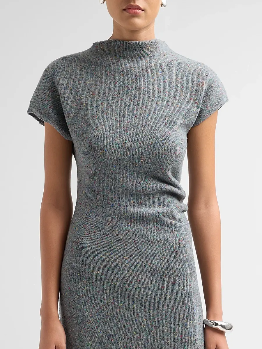 Proenza Schouler Women's Abie Donegal-Knit Wool Midi Dress | Thumbnail 5 Proenza Schouler Women's Abie Donegal-Knit Wool Midi Dress | Thumbnail 5