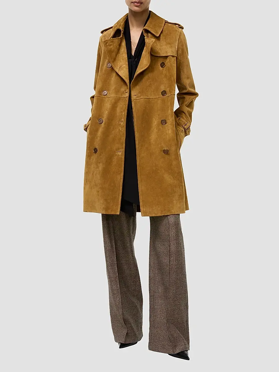 Burberry Women's Kennsington Cashmere Trench Coat | Thumbnail 2