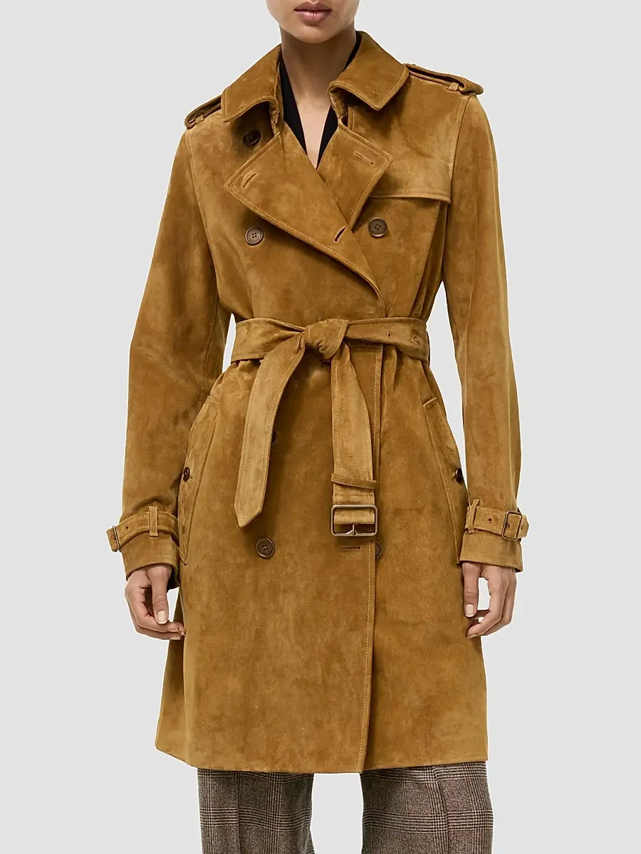 Burberry Women's Kennsington Cashmere Trench Coat | Thumbnail 4