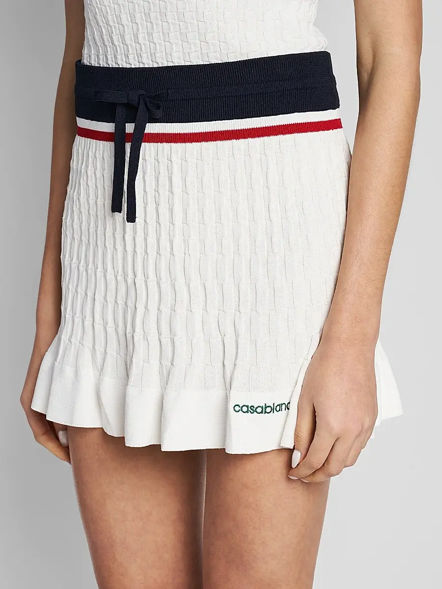 Casablanca Women's Cable-Knit Drawstring Miniskirt | Thumbnail 5