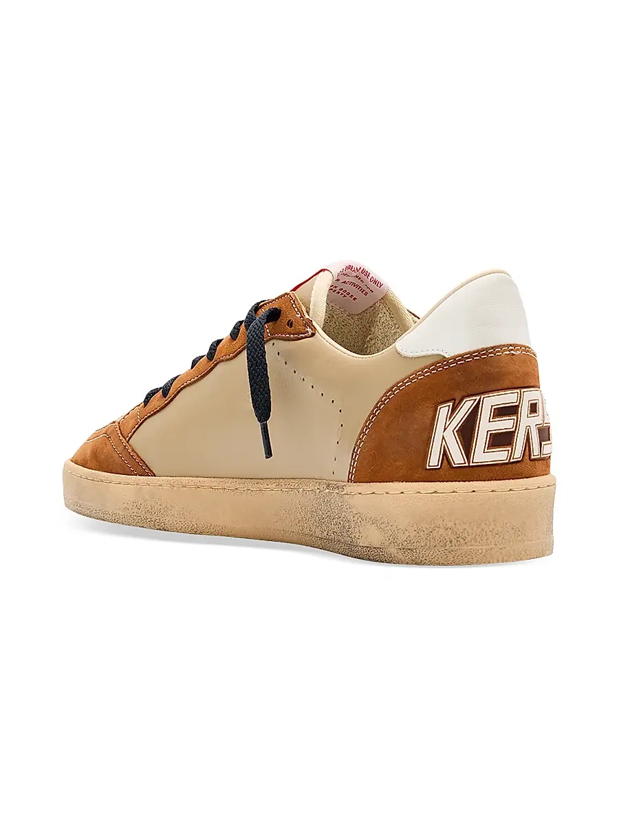 Golden Goose Men's Ball Star Low-Top Nubuck Sneakers | Thumbnail 4 Golden Goose Men's Ball Star Low-Top Nubuck Sneakers | Thumbnail 4