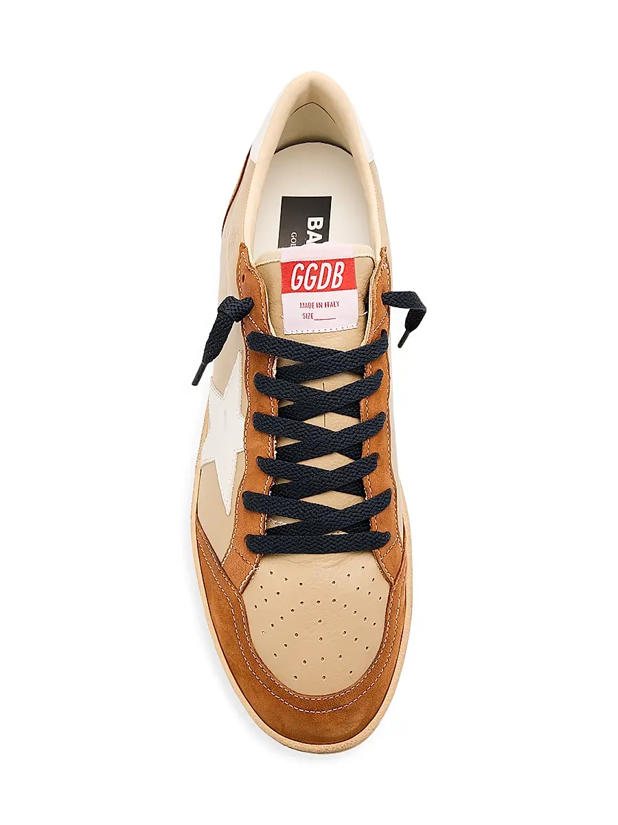 Golden Goose Men's Ball Star Low-Top Nubuck Sneakers | Thumbnail 6 Golden Goose Men's Ball Star Low-Top Nubuck Sneakers | Thumbnail 6
