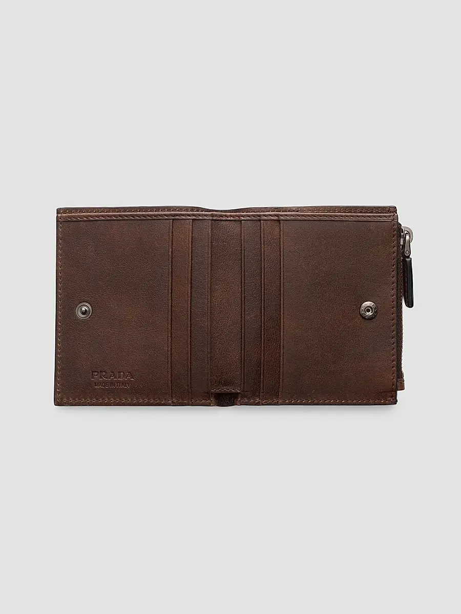 Prada Men's Small Leather Wallet | Thumbnail 2 Prada Men's Small Leather Wallet | Thumbnail 2